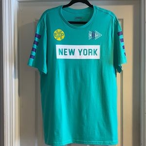 Express Mens Aqua Tee Size XL